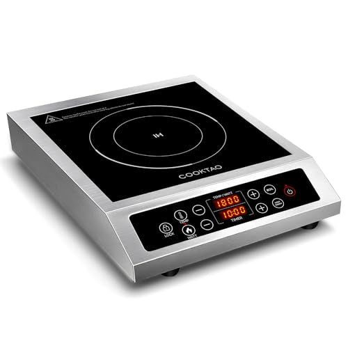 1800W Stainless Steel Induction Cooktop Single Burner