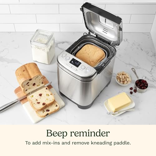 2LB Stainless Steel Bread Maker Machine with 12 Programs