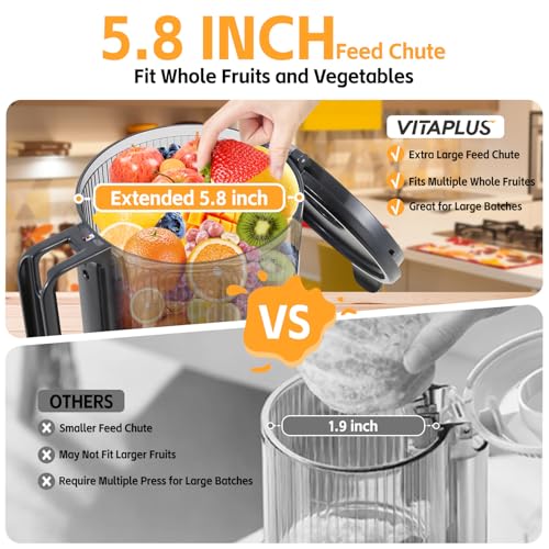 Cold Press Juicer Slow Masticating Stainless Steel Auger