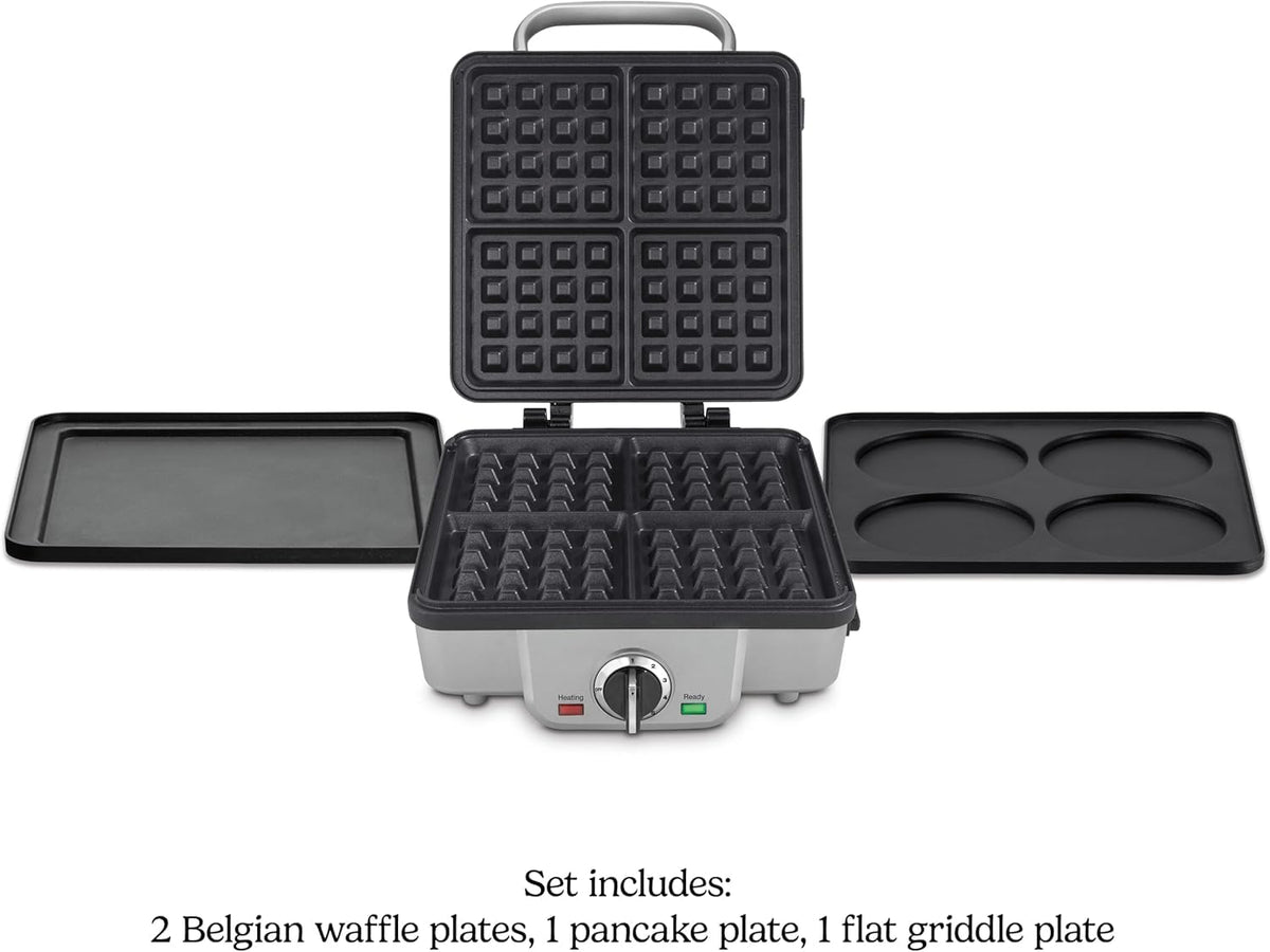 Belgian Waffle Maker with Pancake Plates and Browning Control