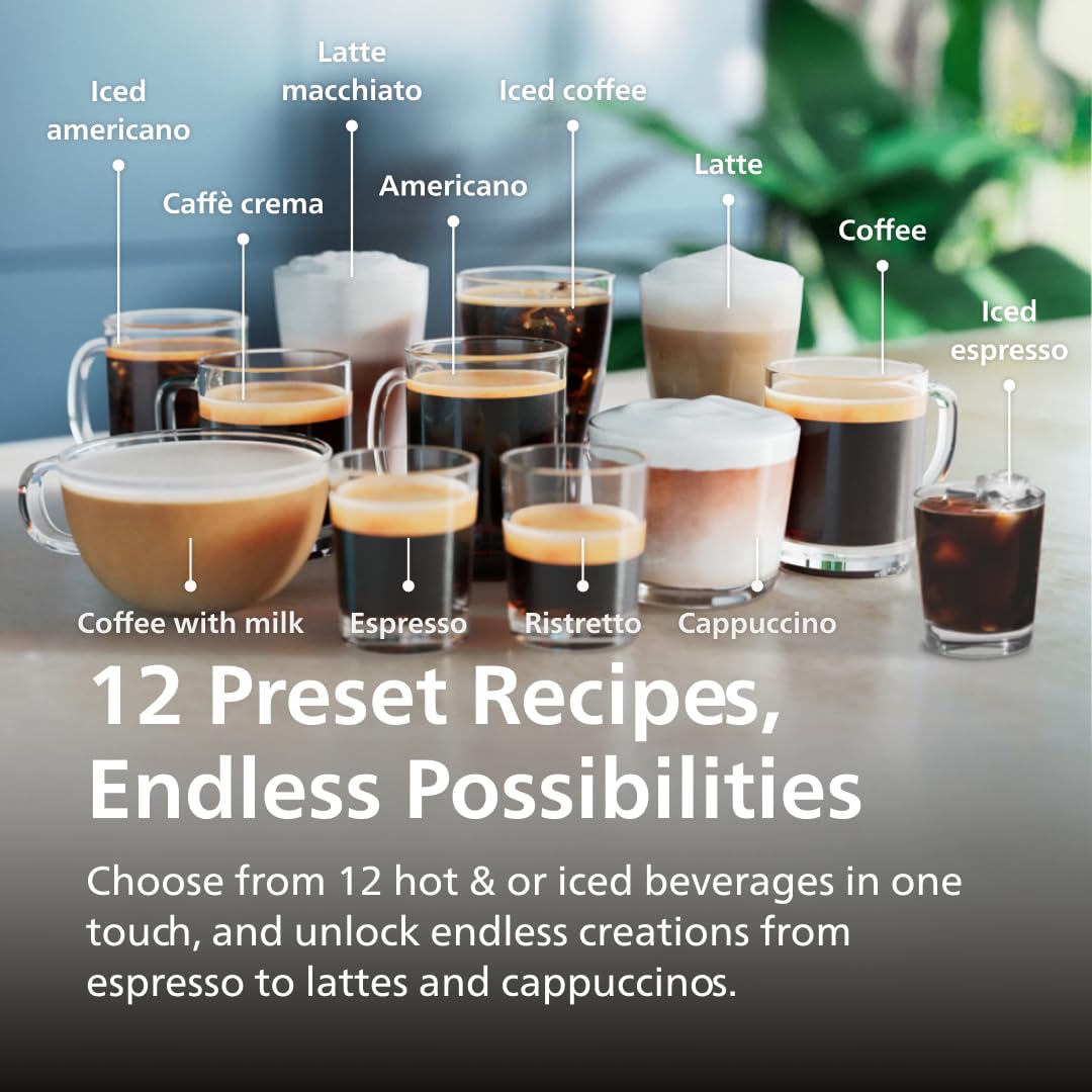 Fully Automatic Espresso Machine with Milk System and Ceramic Grinder