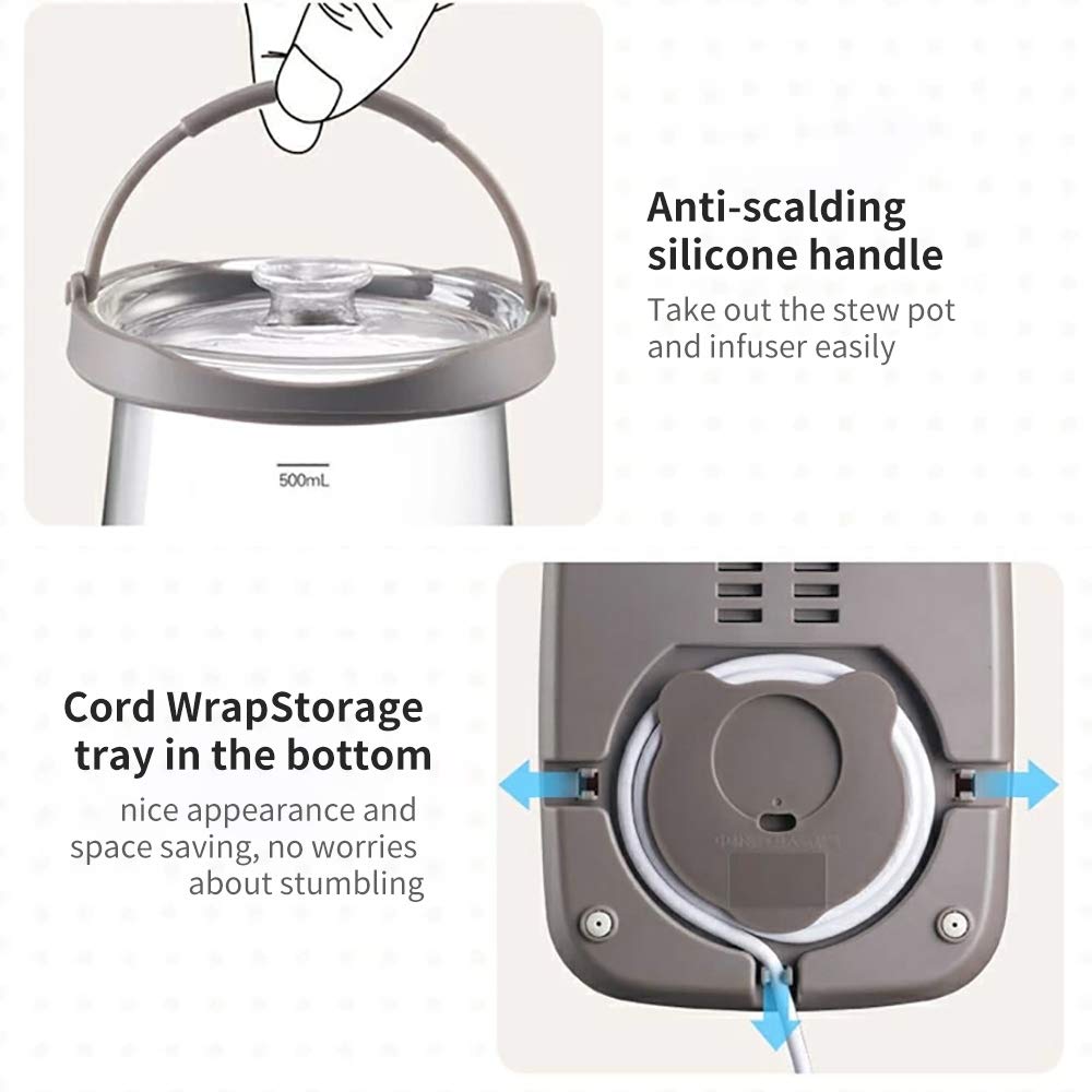 1.8L Glass Tea Maker Kettle with Temperature Control