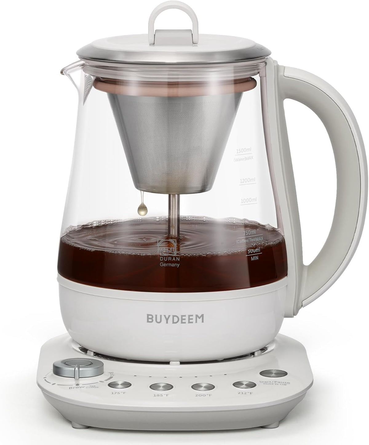 Stainless Steel Glass Electric Tea Maker and Kettle