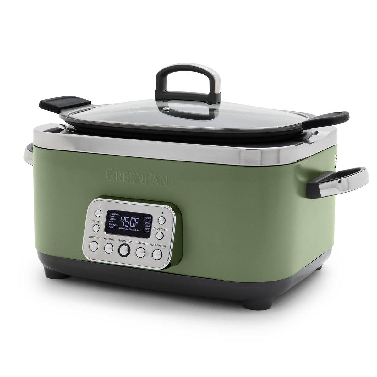 6QT Ceramic Nonstick Multi Cooker Electric Slow Cooker