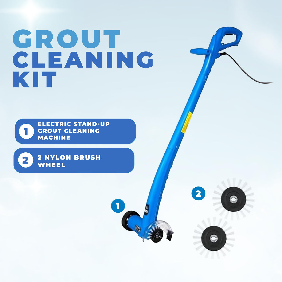 Compact Floor Scrubber for Tile and Grout Cleaning