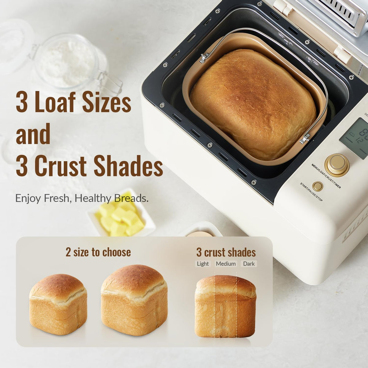 3.3LB Automatic Bread Maker Machine for Home Baking