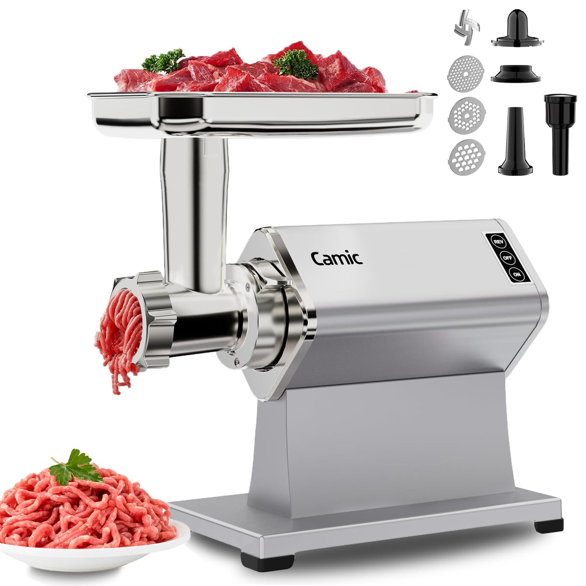 300W Electric Meat Grinder Mincer Sausage Stuffer for Home Kitchen