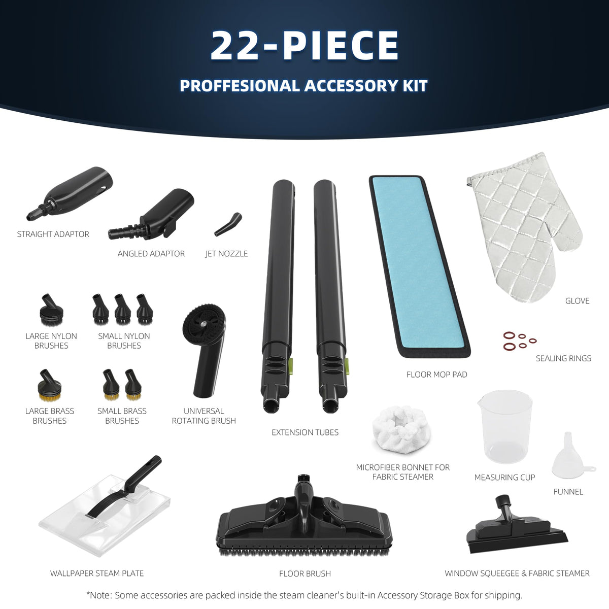 1500W Heavy Duty Multipurpose Steam Cleaner with Accessories