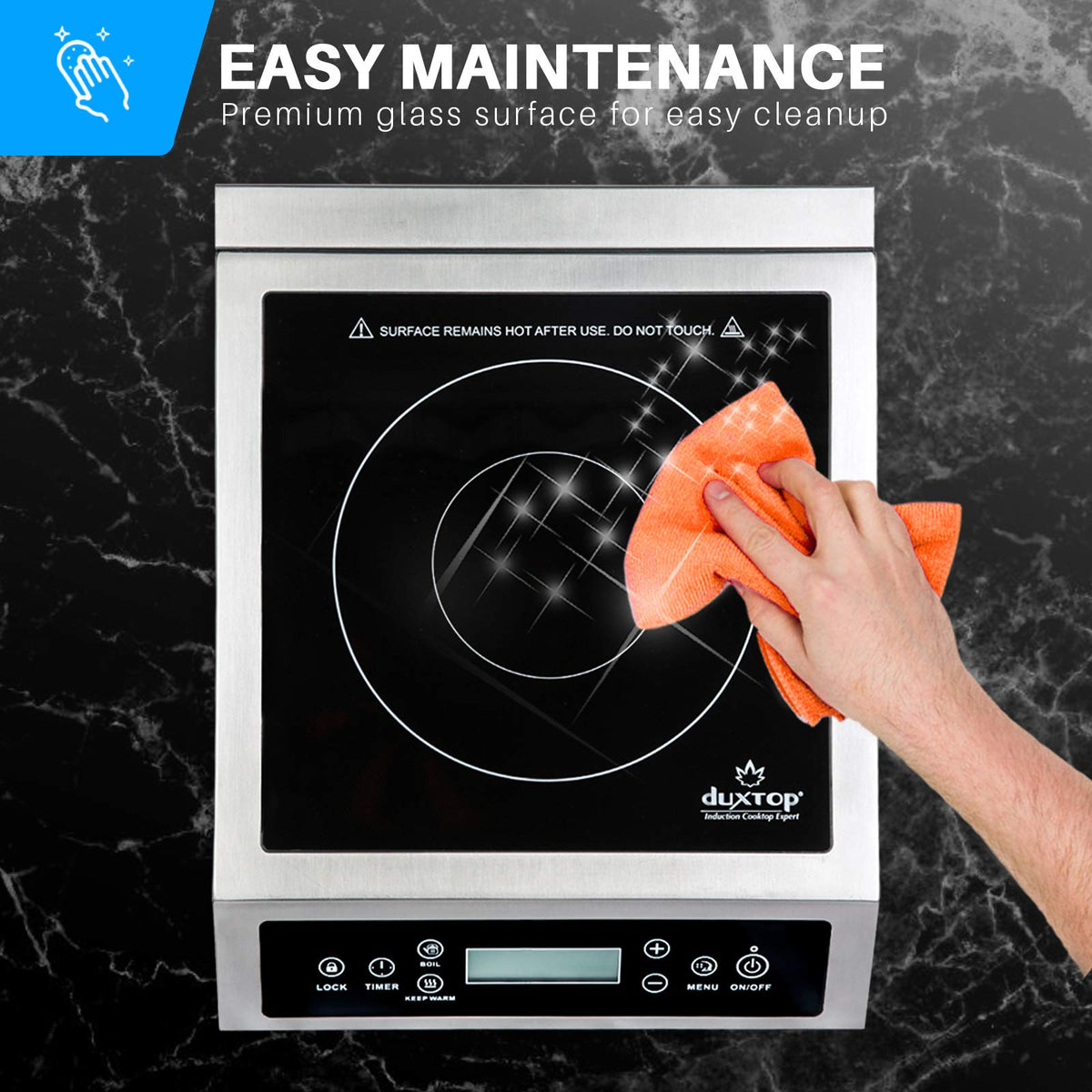 1800W Portable Induction Cooktop LCD Touch Countertop Burner