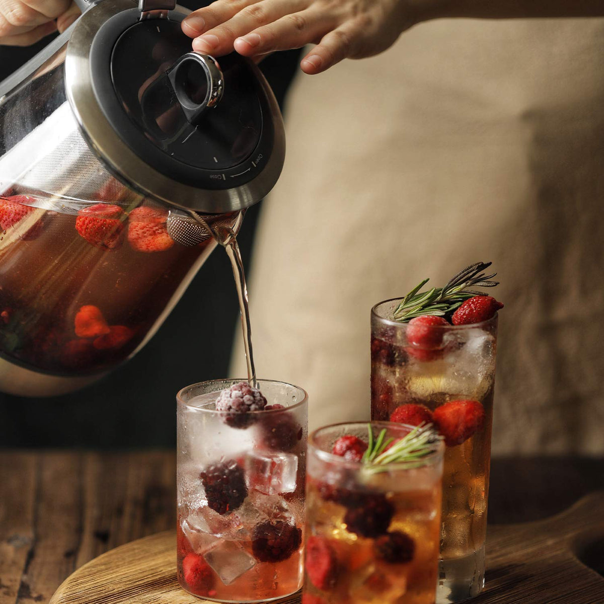Stainless Steel Glass Electric Tea Maker and Kettle