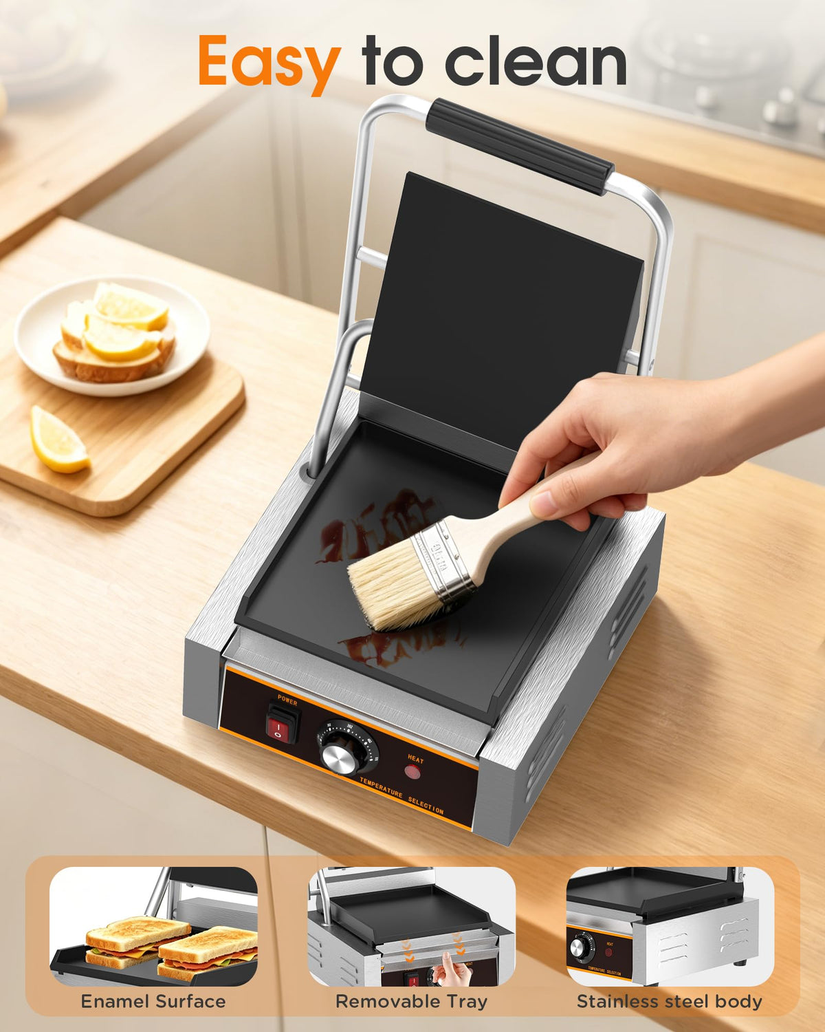 Commercial Electric Panini Press Sandwich Grill