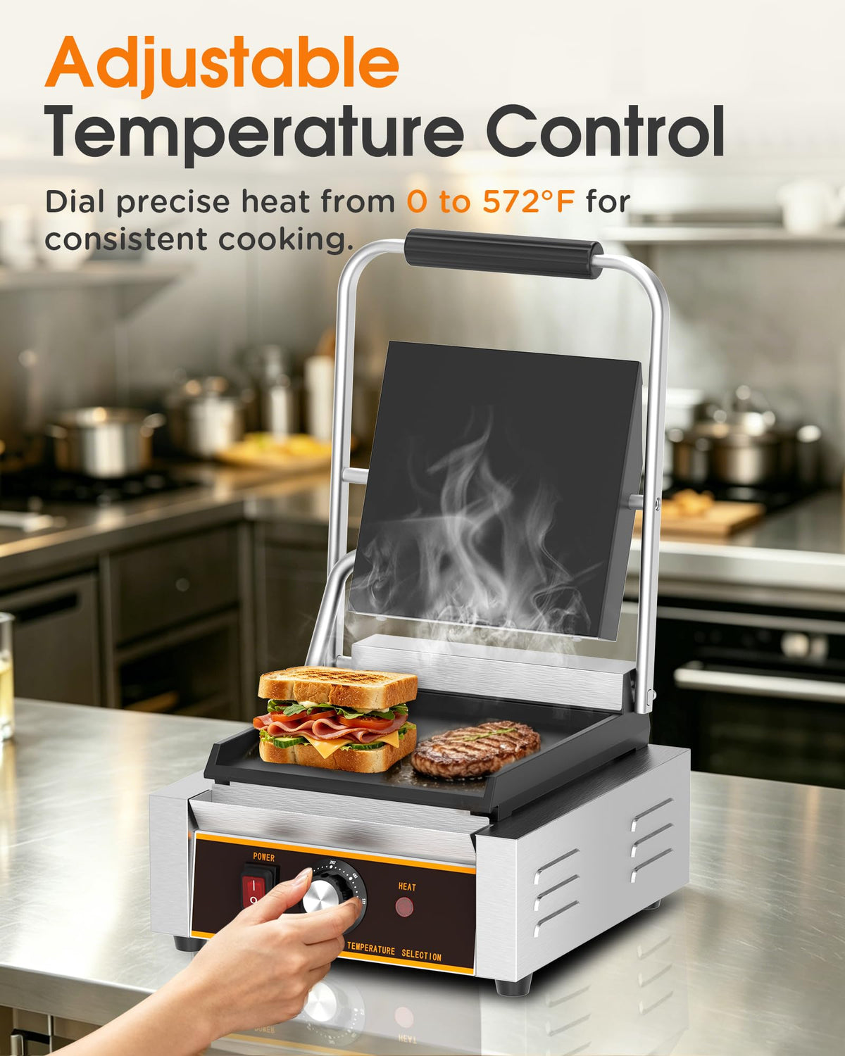 Commercial Electric Panini Press Sandwich Grill