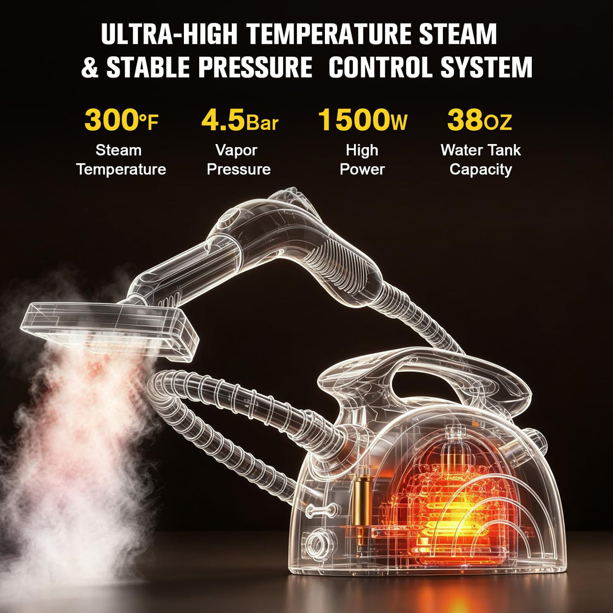High Pressure Steam Cleaner for Floor Grout Kitchen and Bathroom