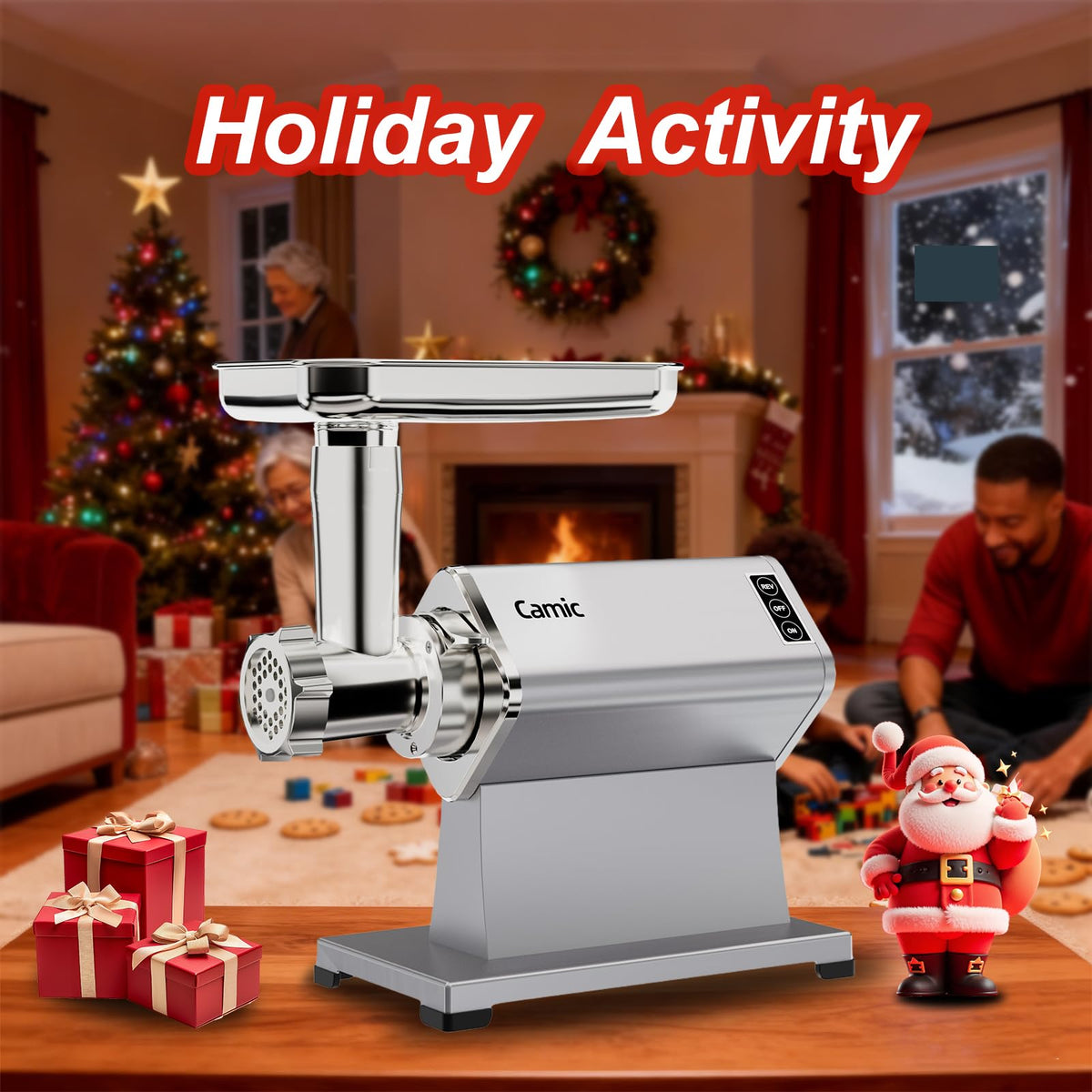 300W Electric Meat Grinder Mincer Sausage Stuffer for Home Kitchen