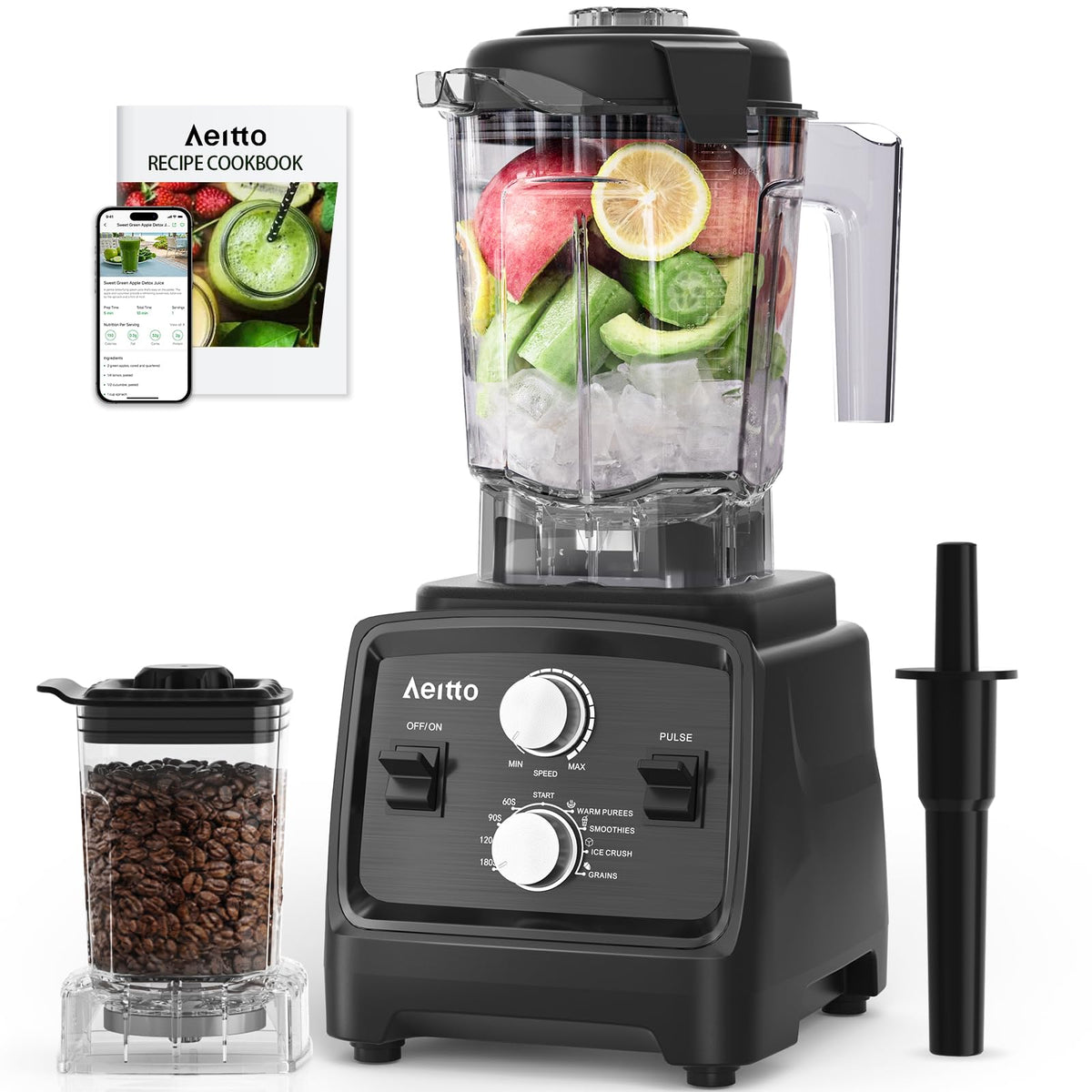 Professional Blender Grinder Combo BPA Free Countertop