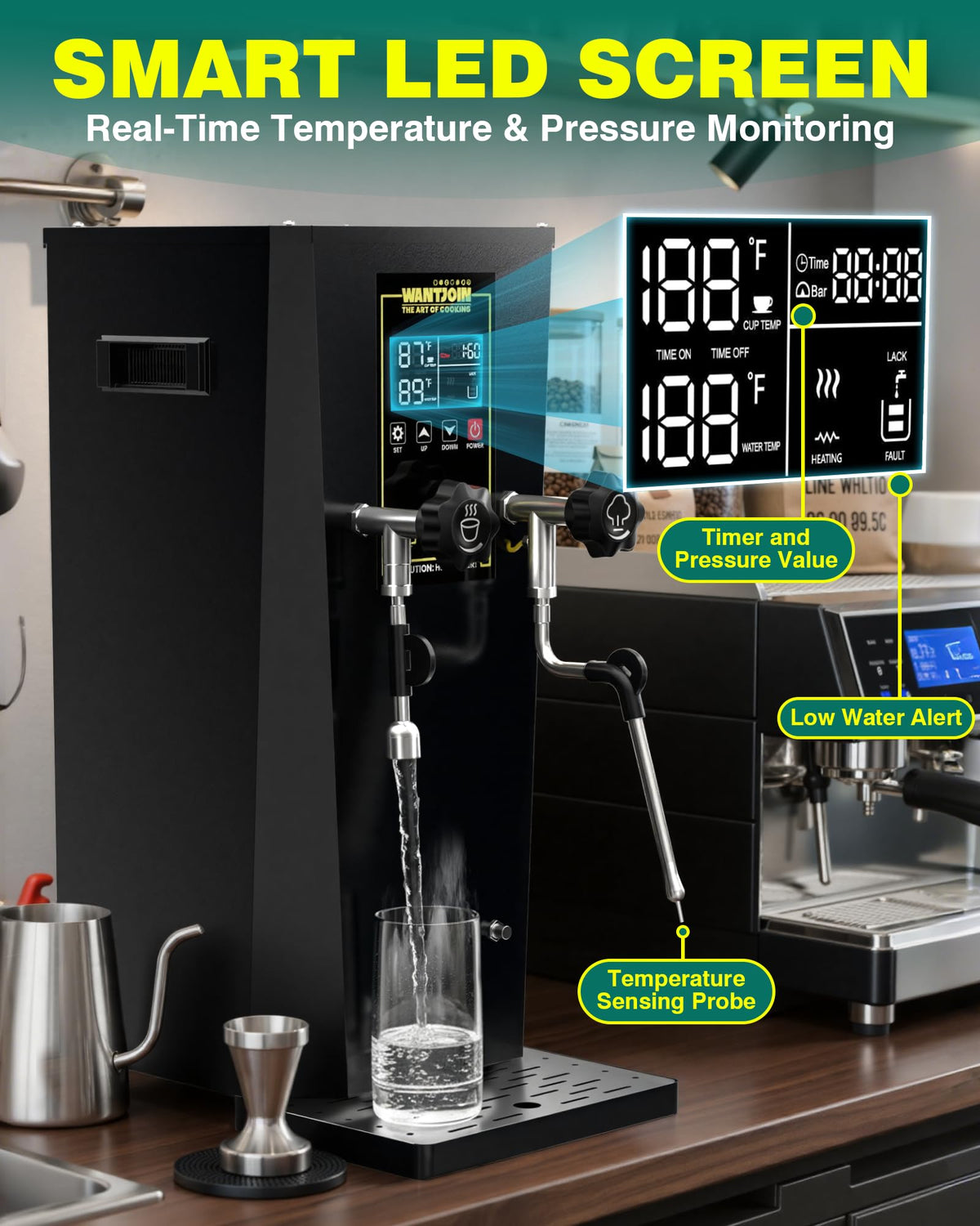 Commercial Electric Milk Frother and Steamer for Coffee Shops