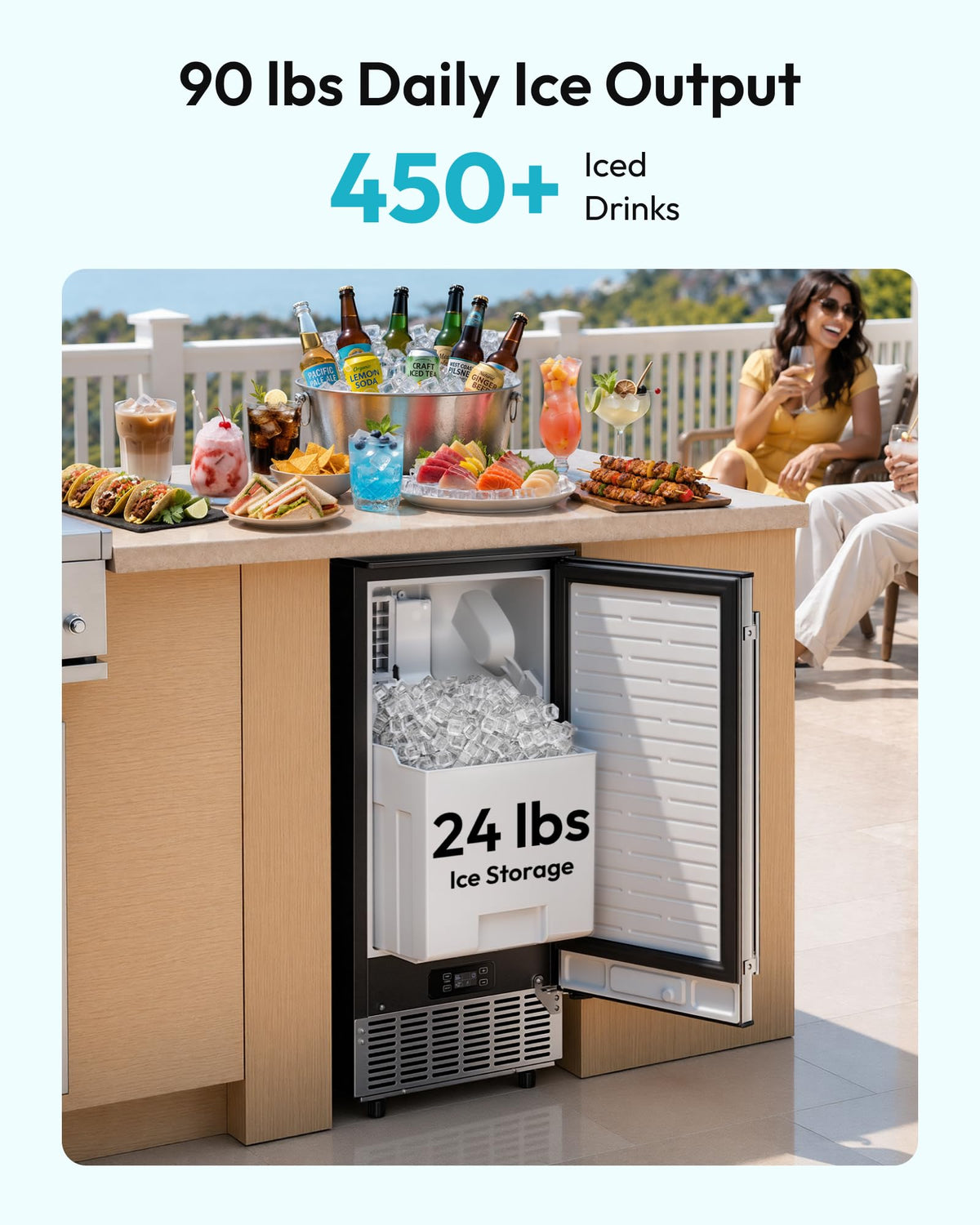 Commercial Ice Maker Machine with High Capacity Ice Production