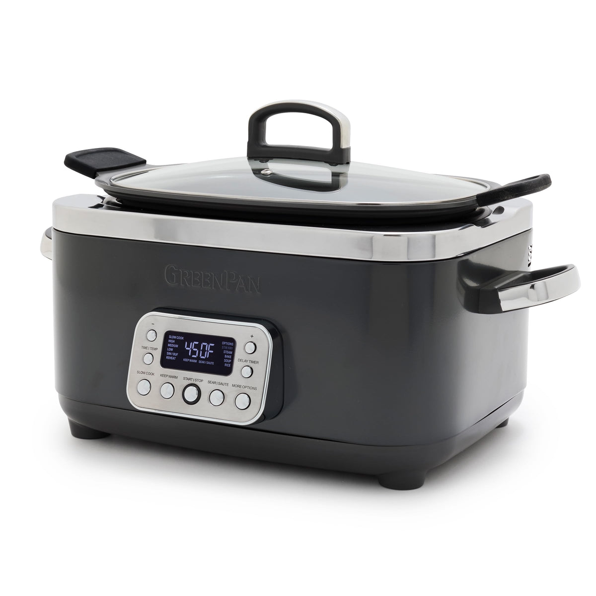 6QT Ceramic Nonstick Multi Cooker Electric Slow Cooker