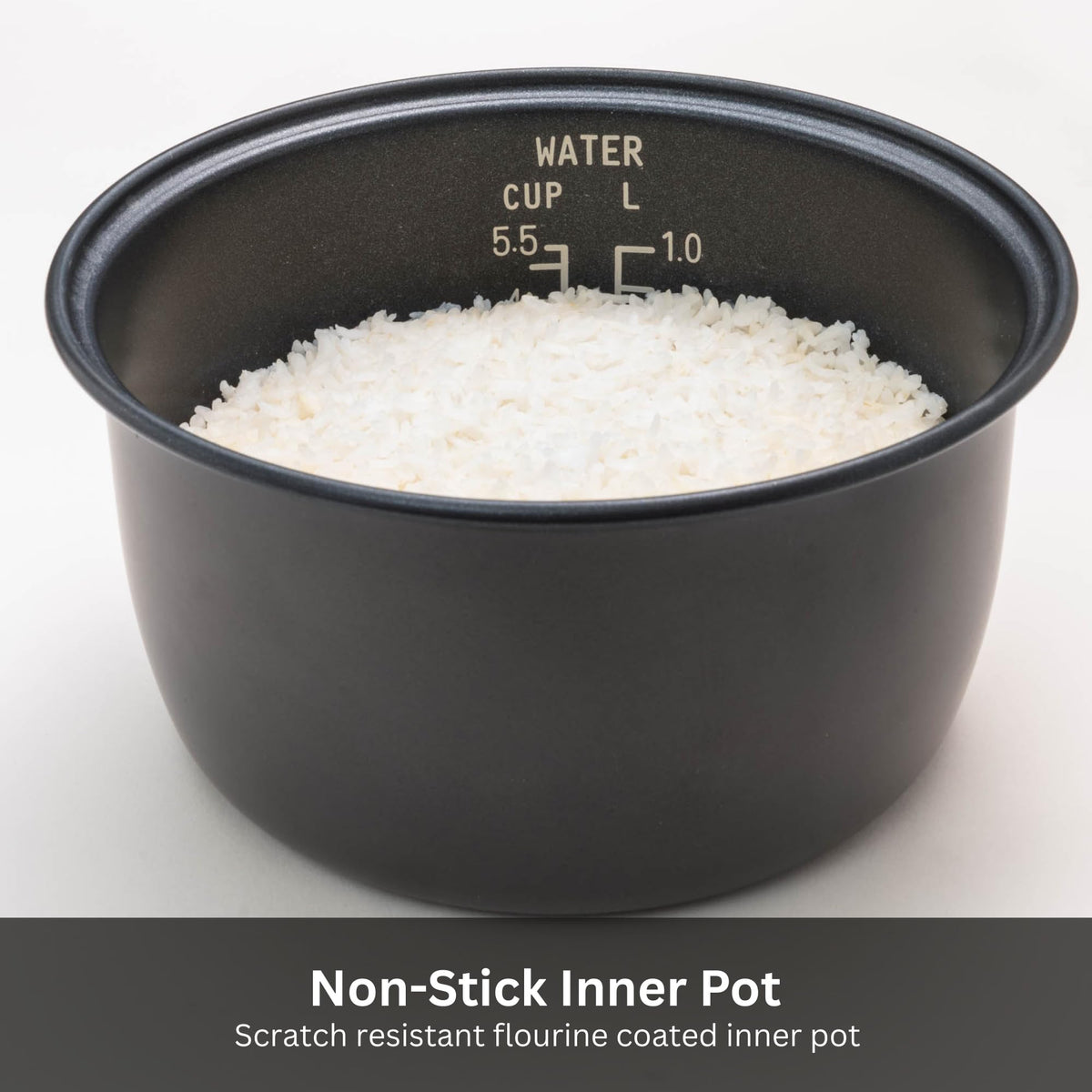 5.5 Cup Rice Cooker with Non Stick Pot and Keep Warm Function