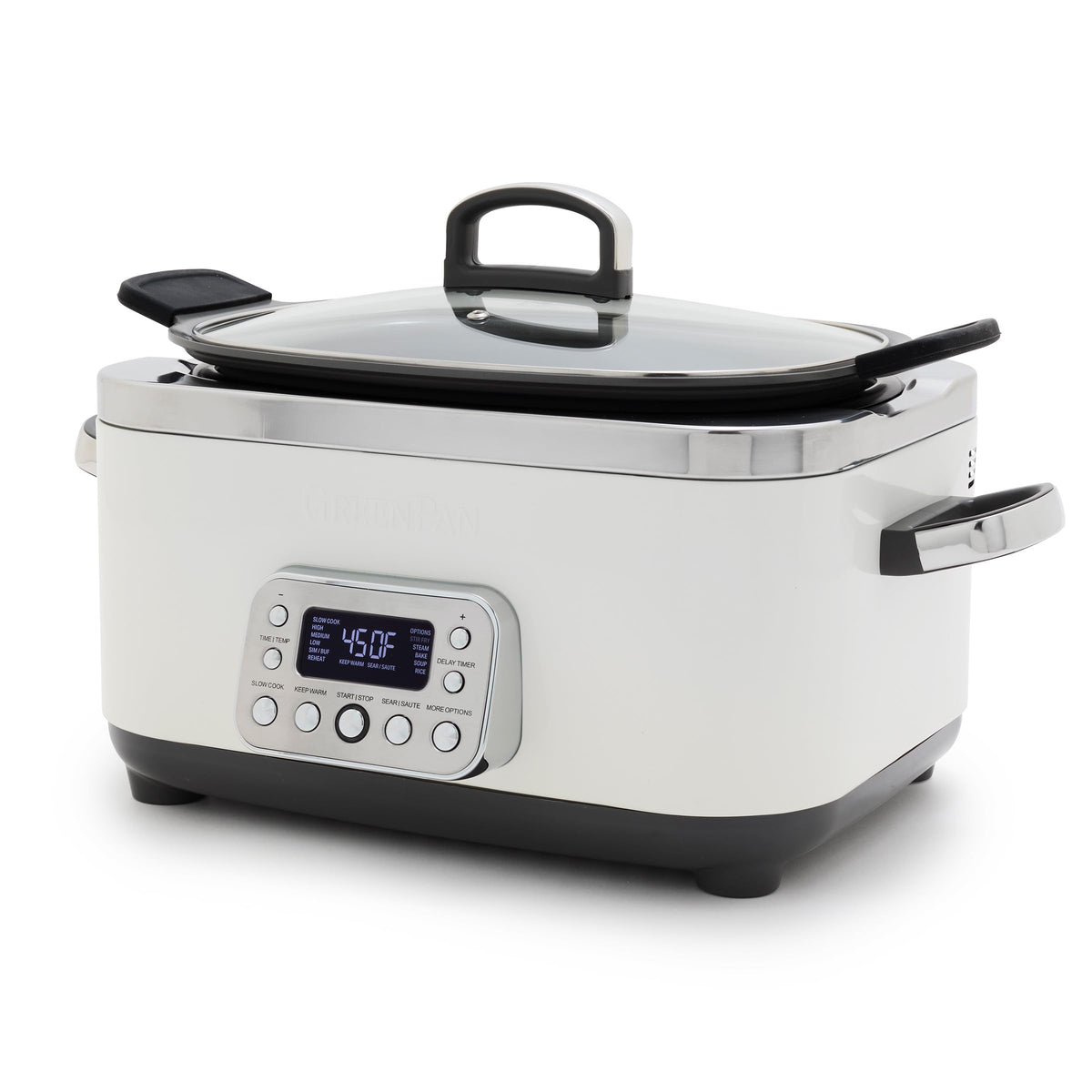 6QT Ceramic Nonstick Multi Cooker Electric Slow Cooker