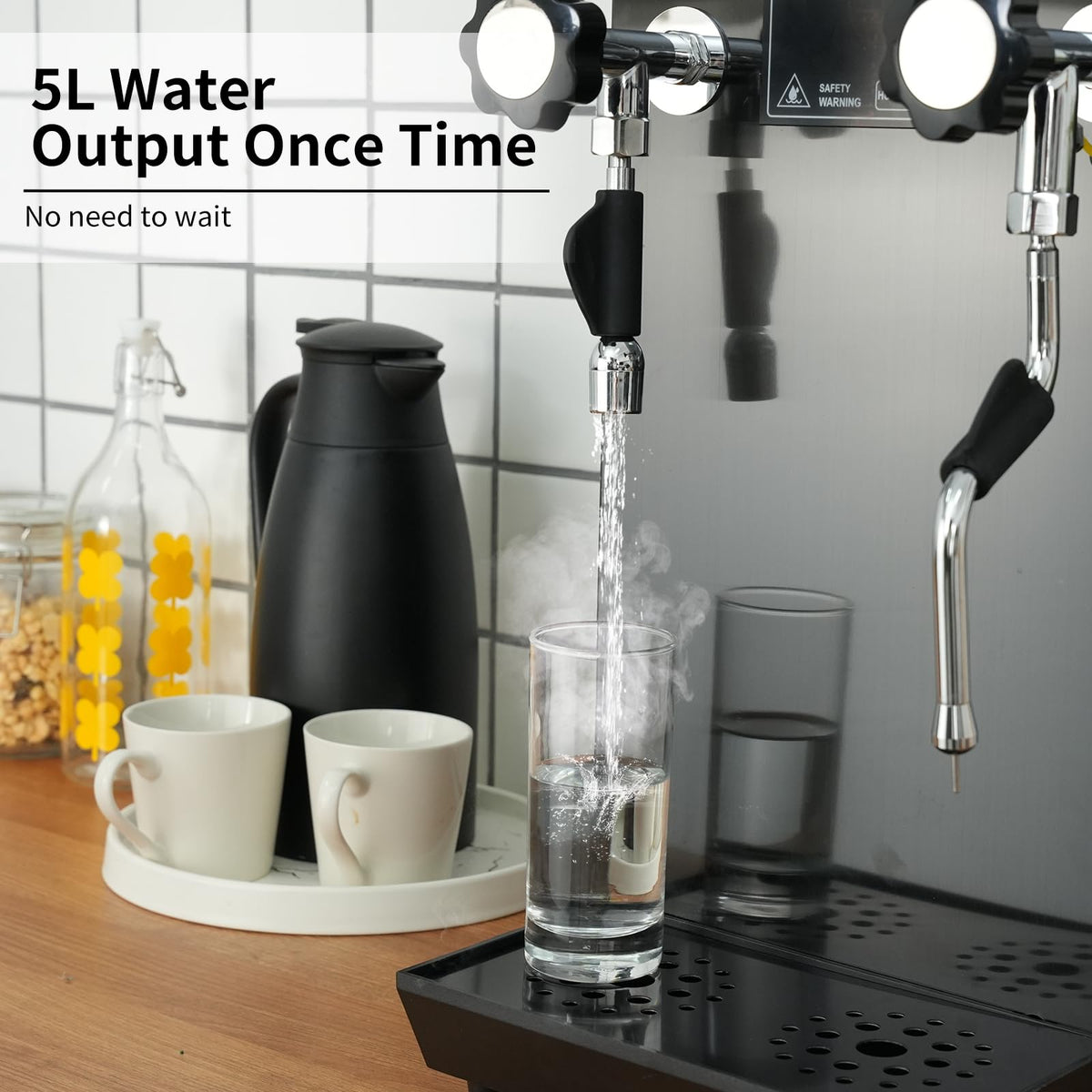 2500W Commercial Automatic Steam Milk Frother with LED Display