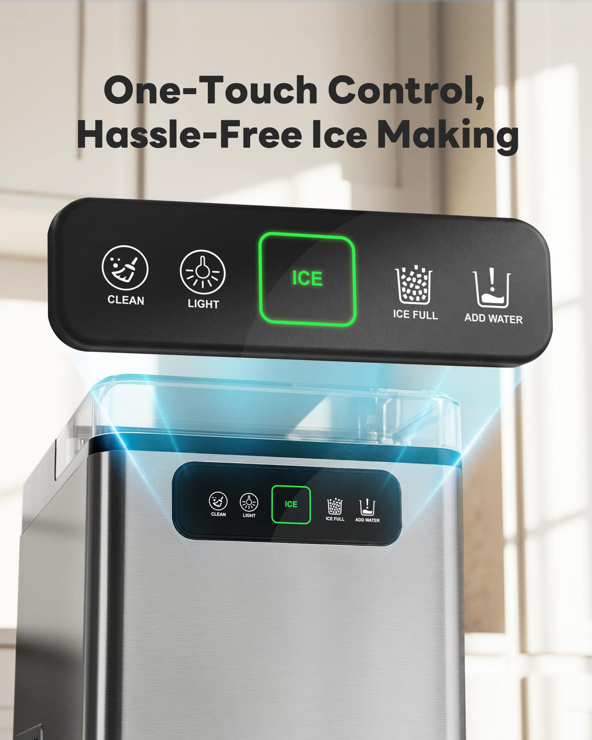 Countertop Nugget Ice Maker with Self Cleaning