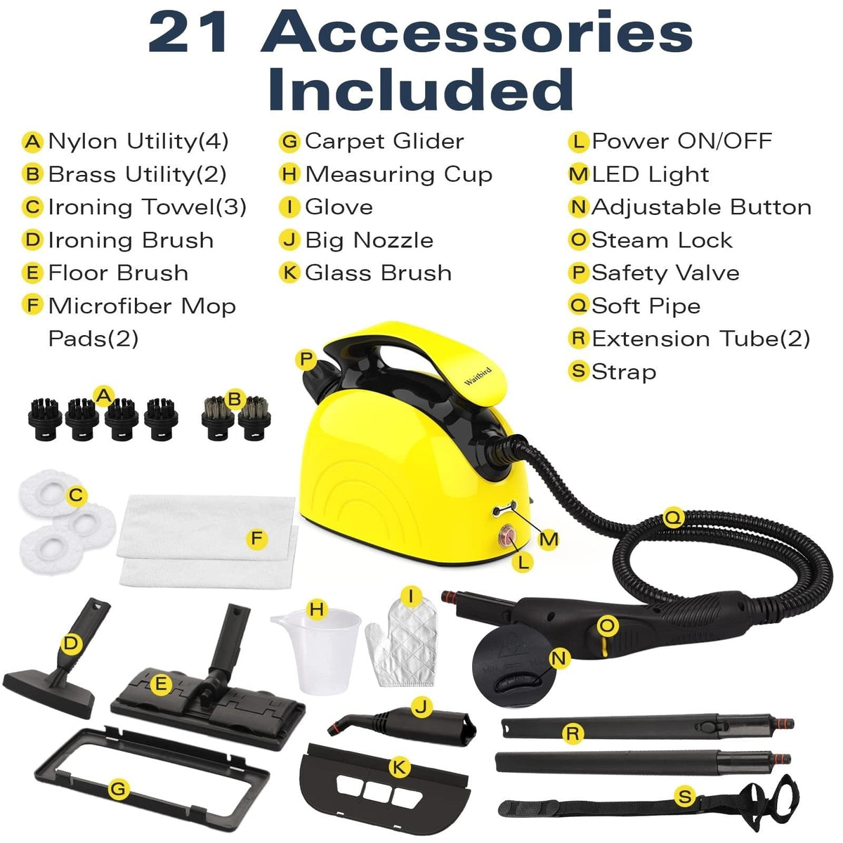 High Pressure Steam Cleaner for Floor Grout Kitchen and Bathroom