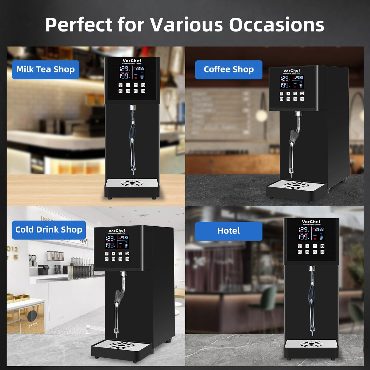 2200W Commercial Automatic Steam Milk Frother