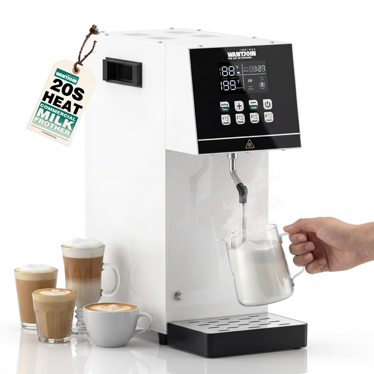 Commercial Electric Milk Frother and Steamer for Coffee Shops