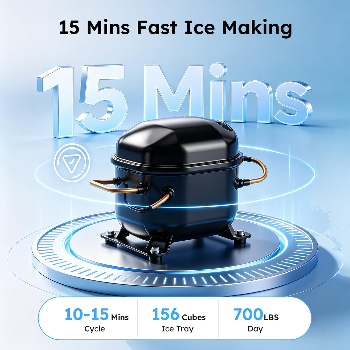 760LBS Commercial Ice Maker with 560LBS Storage Bin