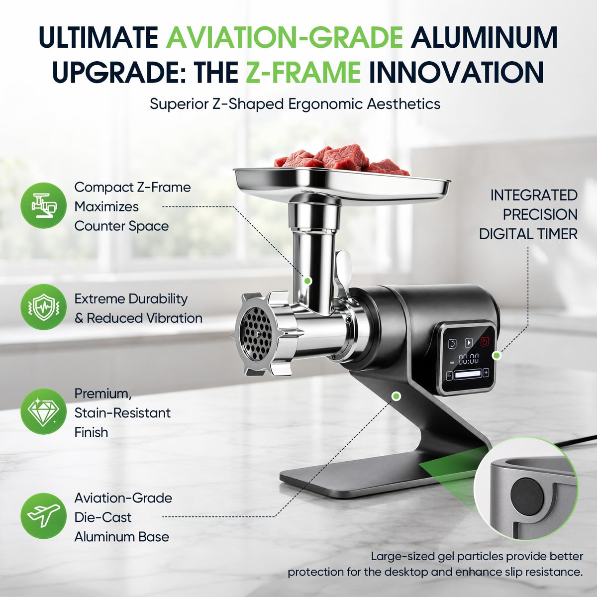 3200W Digital Touch Mincer Electric Meat Grinder Sausage Kit