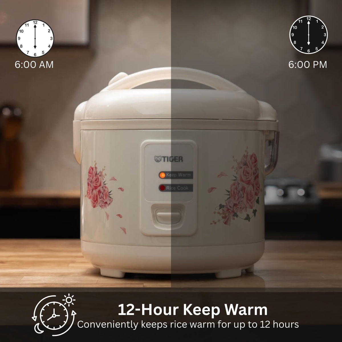 5.5 Cup Rice Cooker with Non Stick Pot and Keep Warm Function