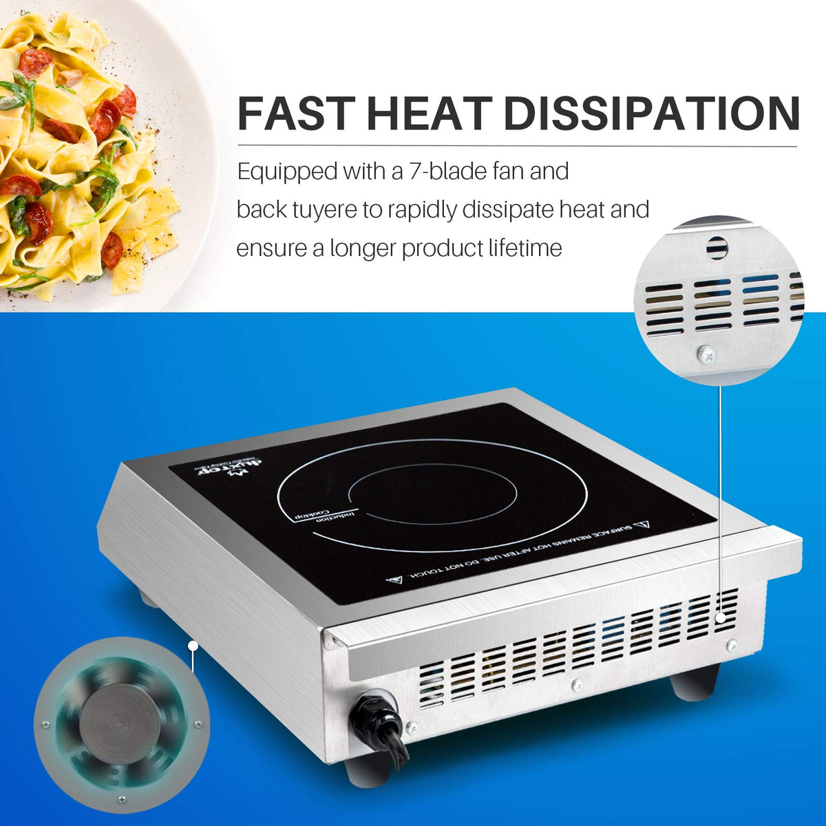 1800W Portable Induction Cooktop LCD Touch Countertop Burner