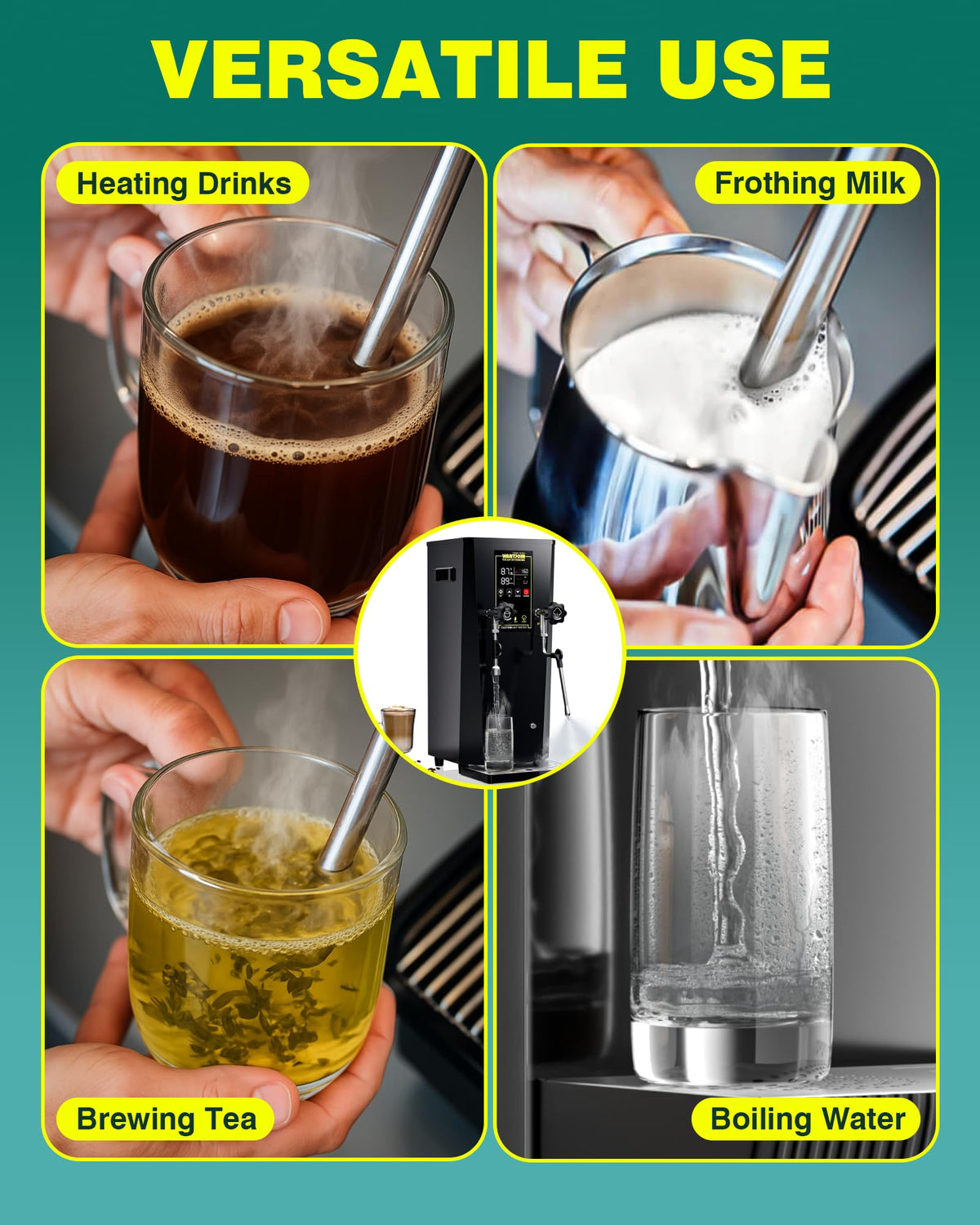 Commercial Electric Milk Frother and Steamer for Coffee Shops