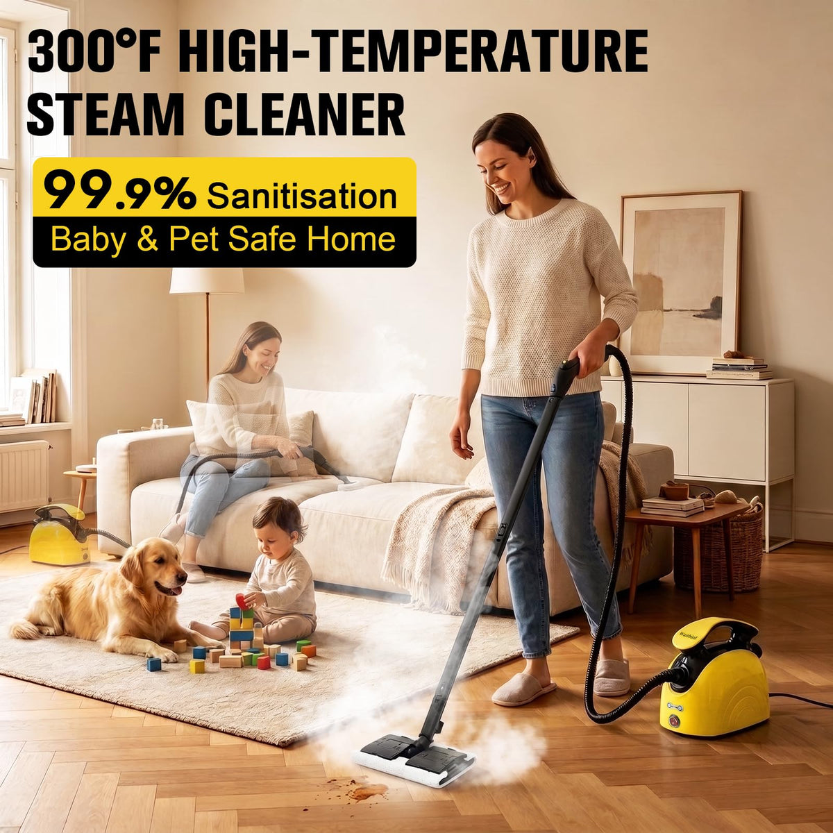 High Pressure Steam Cleaner for Floor Grout Kitchen and Bathroom
