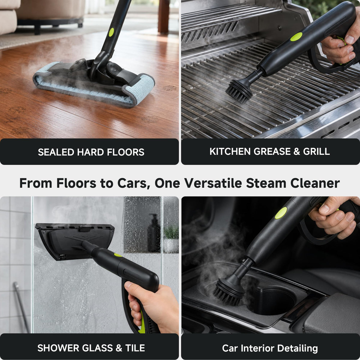1500W Heavy Duty Multipurpose Steam Cleaner with Accessories