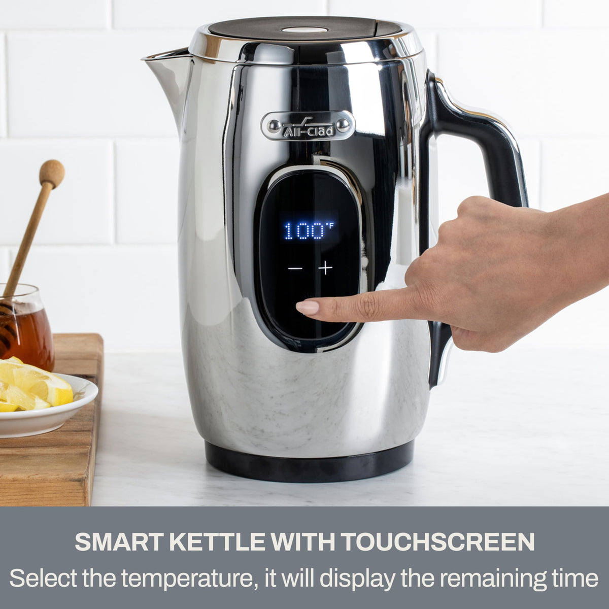 1.5L Stainless Steel Electric Kettle with Adjustable Temperature