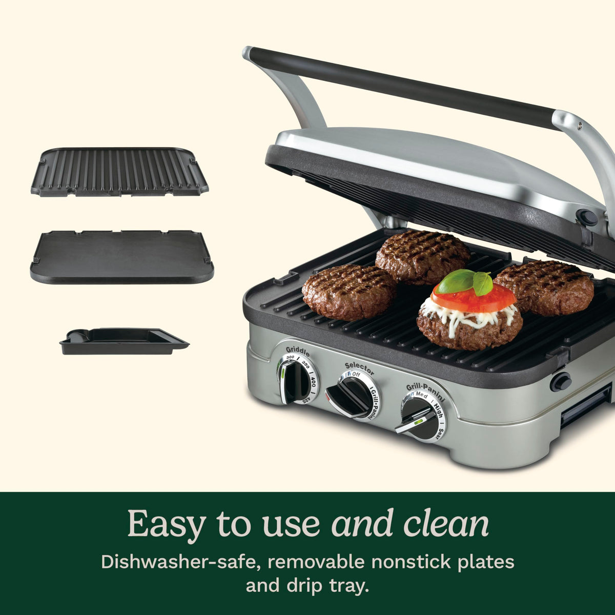 Indoor Electric Grill Panini Press and Sandwich Maker