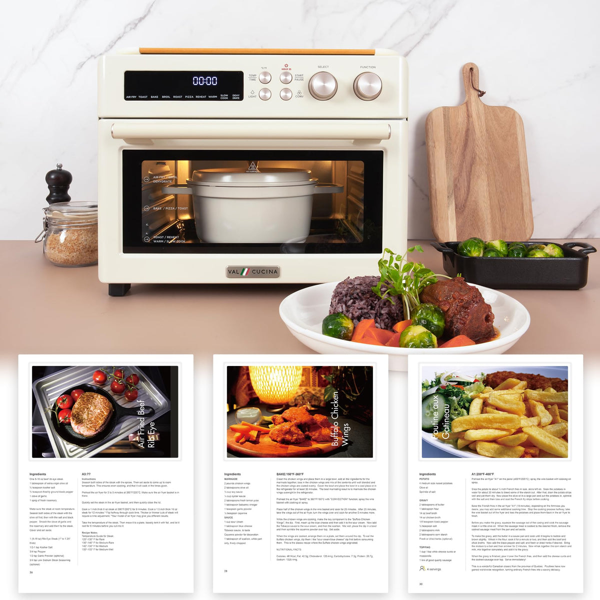 Retro Infrared Air Fryer Toaster Oven 10 in 1 Extra Large
