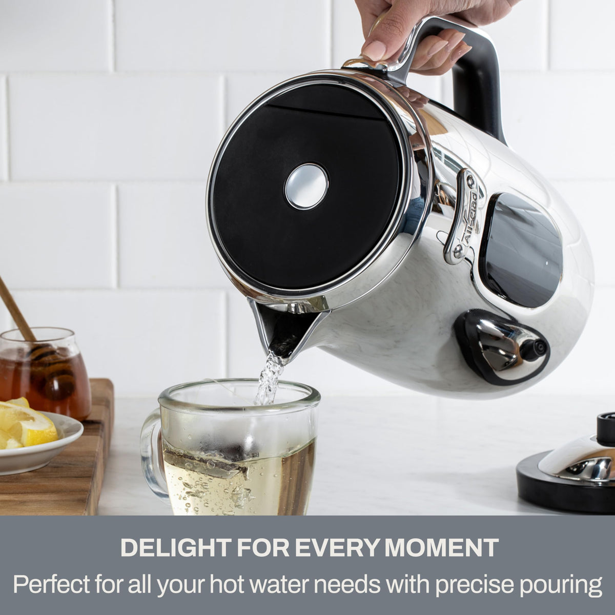 1.5L Stainless Steel Electric Kettle with Adjustable Temperature