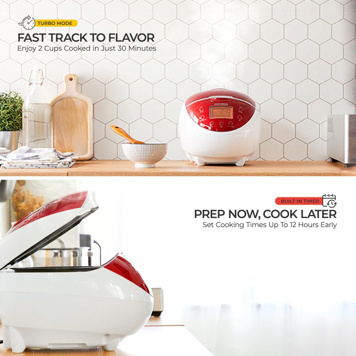 6 Cup Micom Rice Cooker with Fuzzy Logic and Keep Warm Function
