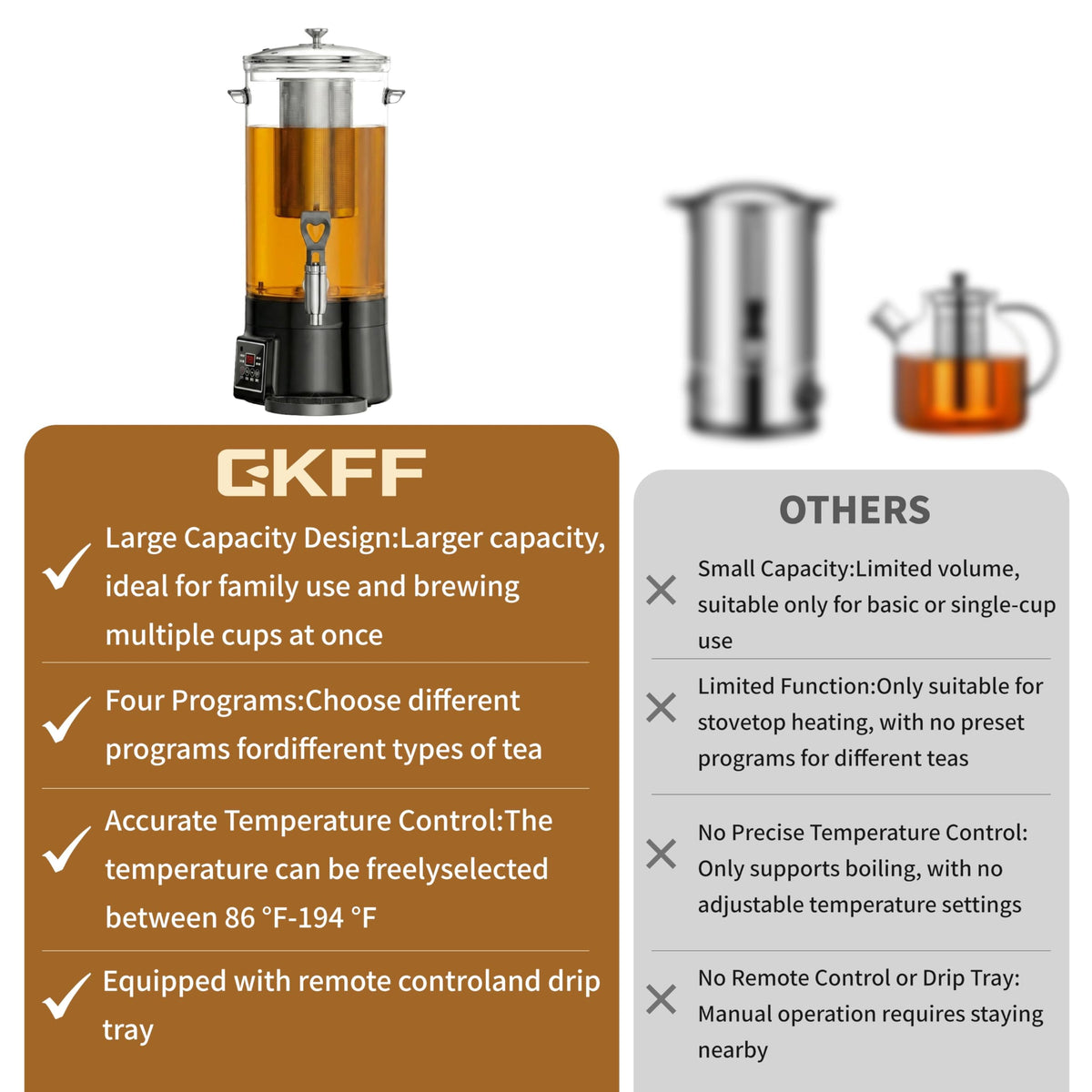 Electric Tea Maker with Hot Water Dispenser
