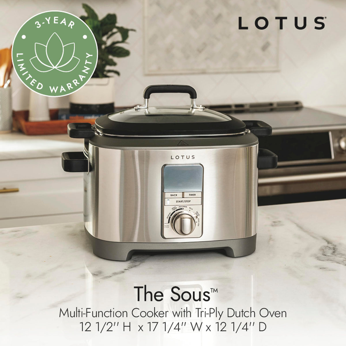 7QT Multi Function Cooker Slow Cooker Rice Cooker Sous Vide