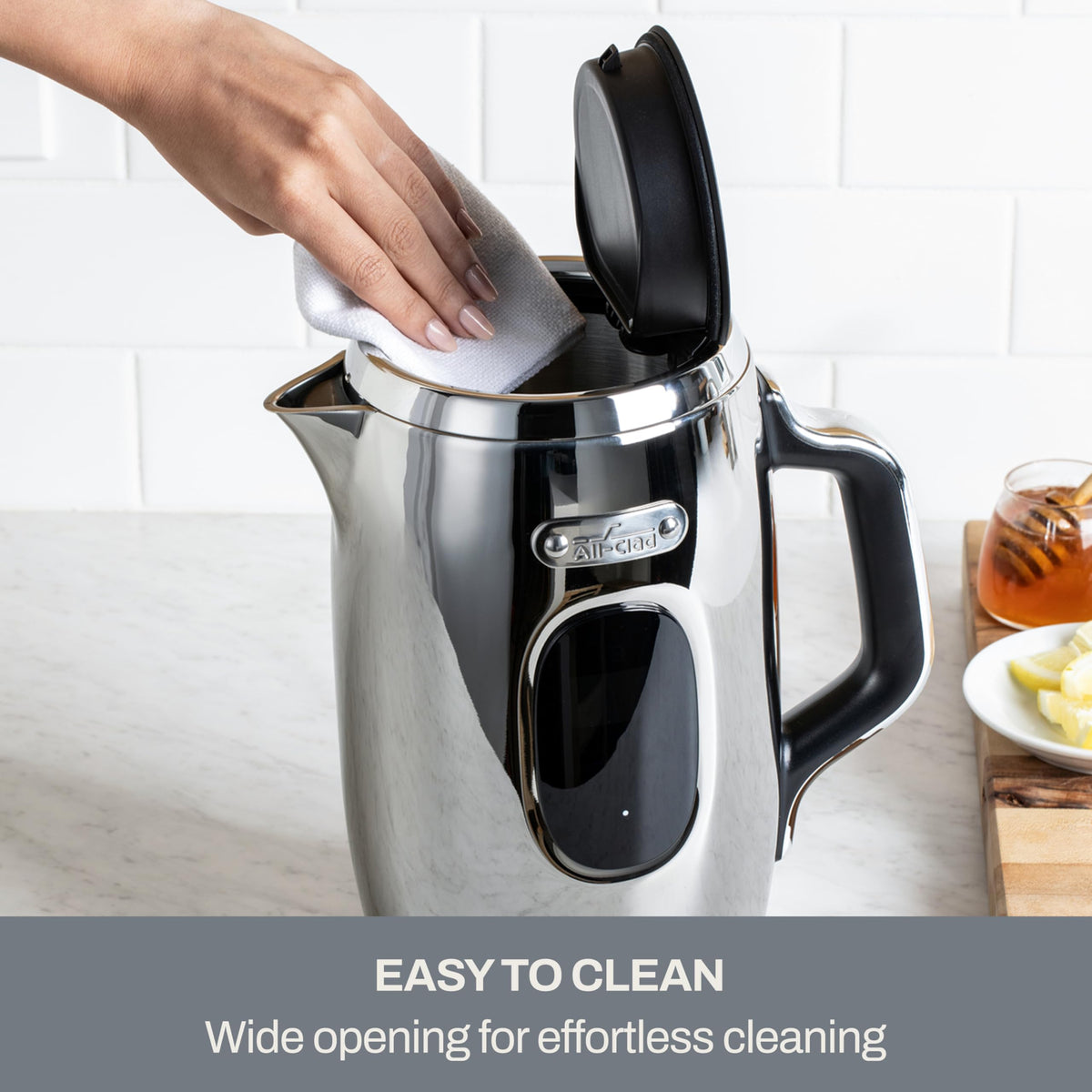 1.5L Stainless Steel Electric Kettle with Adjustable Temperature