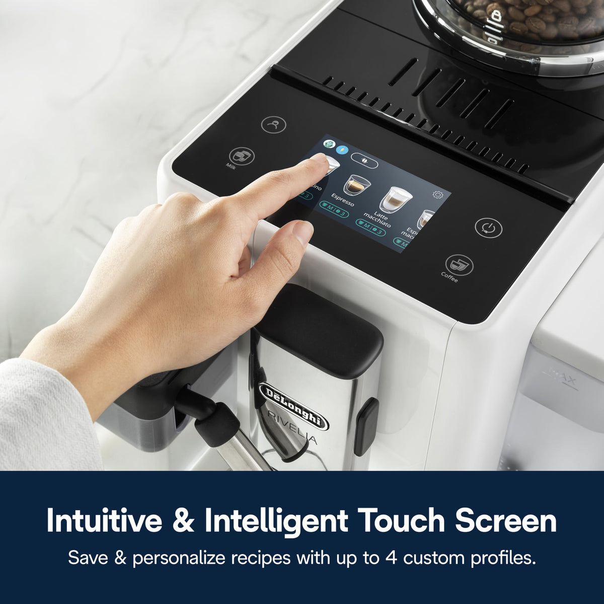 Automatic Espresso Machine with Burr Grinder and Milk Frother