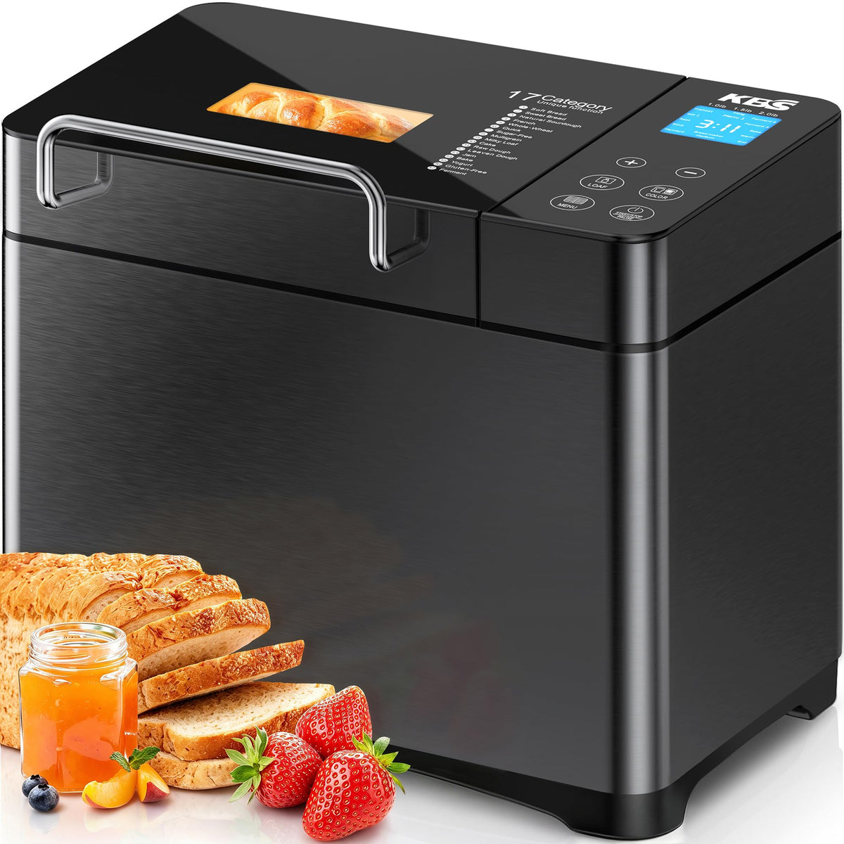 710W 2LB Automatic Bread Maker Machine for Home Baking
