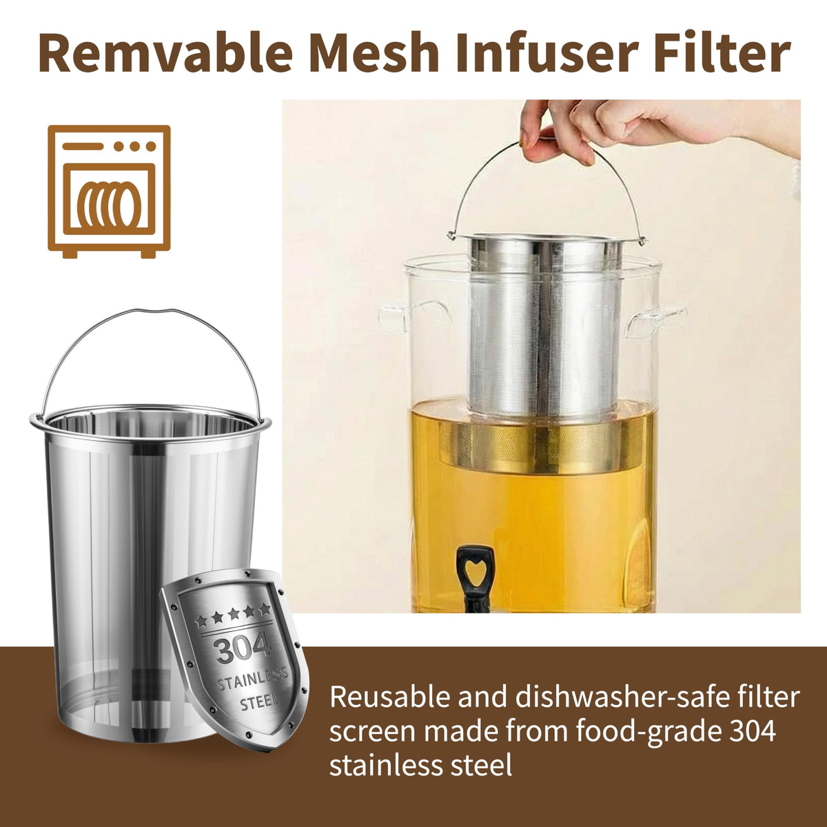 Electric Tea Maker with Hot Water Dispenser