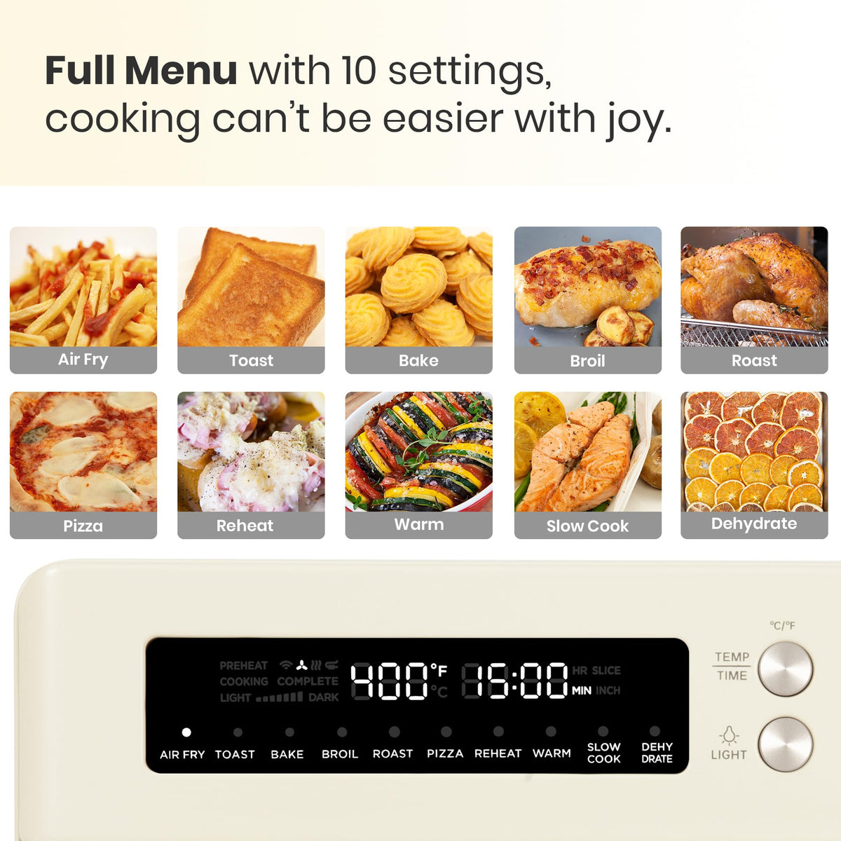 Retro Infrared Air Fryer Toaster Oven 10 in 1 Extra Large
