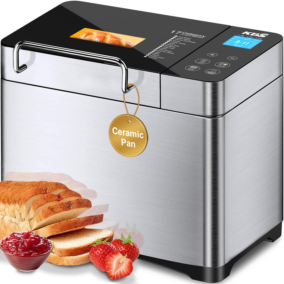 710W 2LB Automatic Bread Maker Machine for Home Baking