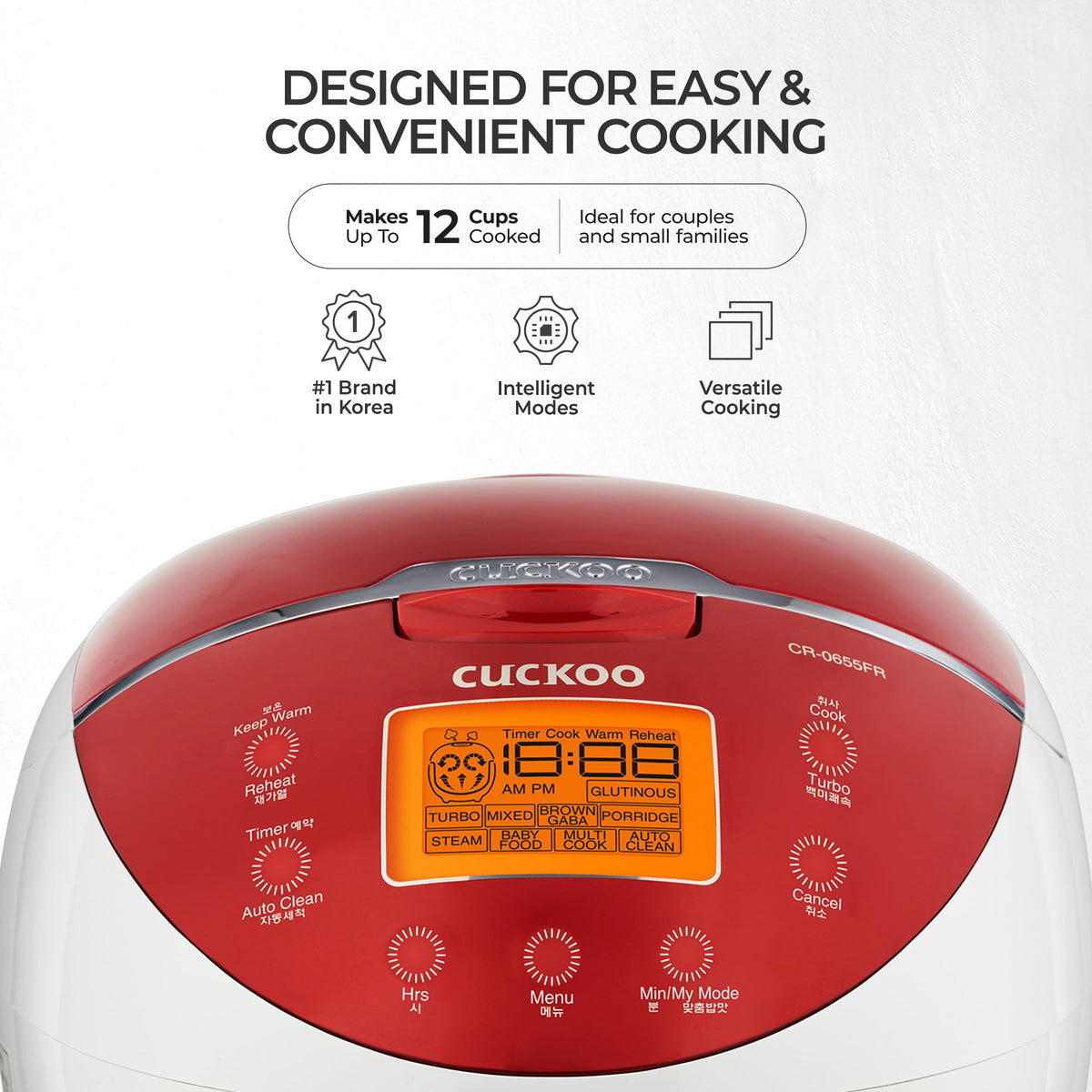 6 Cup Micom Rice Cooker with Fuzzy Logic and Keep Warm Function